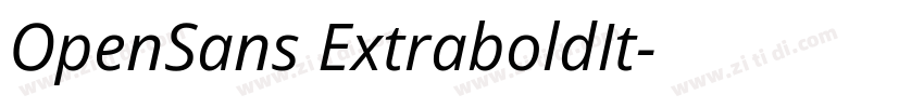 OpenSans ExtraboldIt字体转换